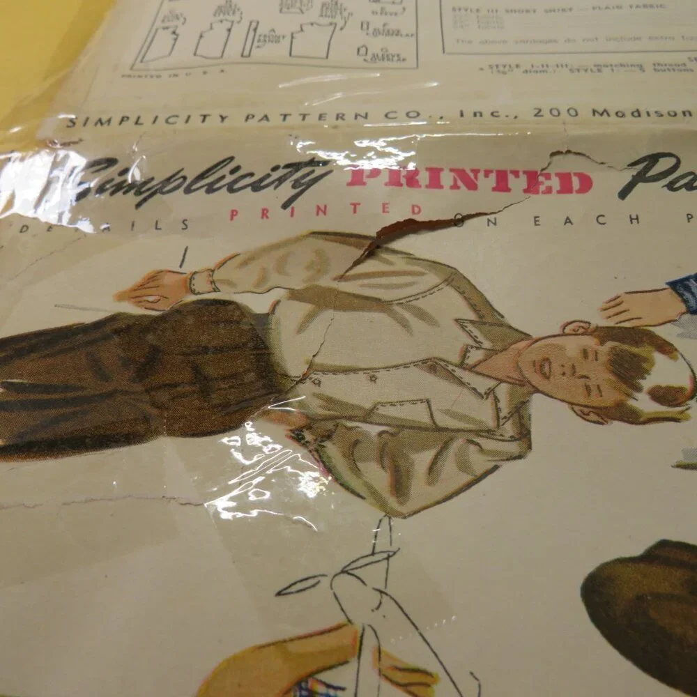 Simplicity 2543 sewing pattern Boys size 10 Shirt (complete)